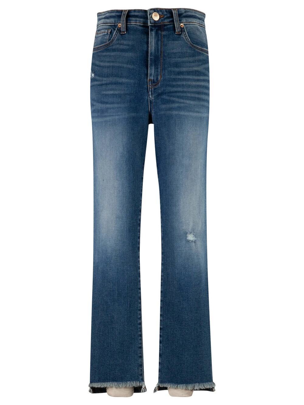 STS BLUE Paisley Crop Straight Leg High Rise - Indigo Rise Size 34/18 NWT D0084